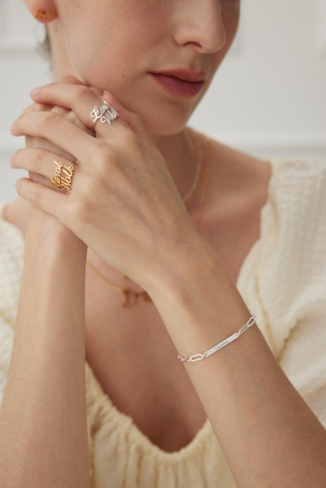 Personalized Name Bracelet - Sterling Silver / 18K Gold Vermeil - Beau One